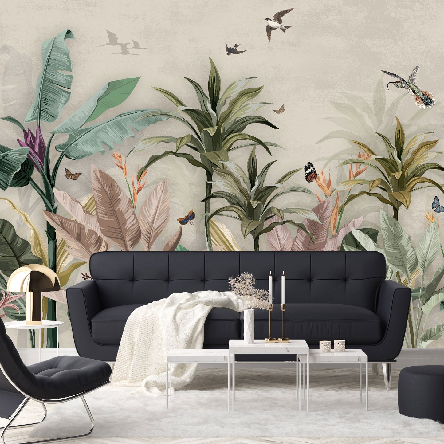 Mural4 Jungla Vintage Fondo Claro - MT251