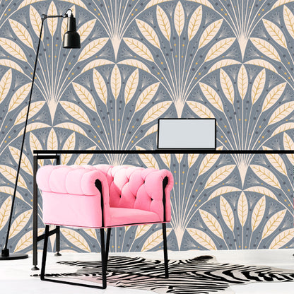 Patrón Hojas Mágicas - MT554 - Gris, Marrón, Beige