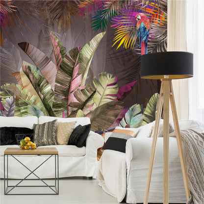 Mural Hojas Tropicales Coloridas  - MT437