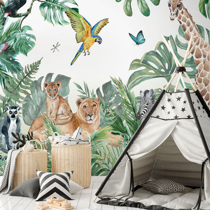 Mural Jungla con Animales del Sabana - MT134