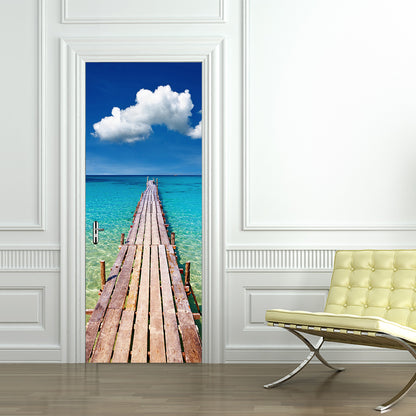 Vinilo Decorativo Para Puertas Camino a la Playa - VP020