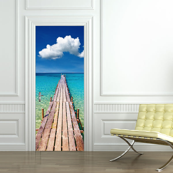 Vinilo Decorativo Para Puertas Camino a la Playa - VP020
