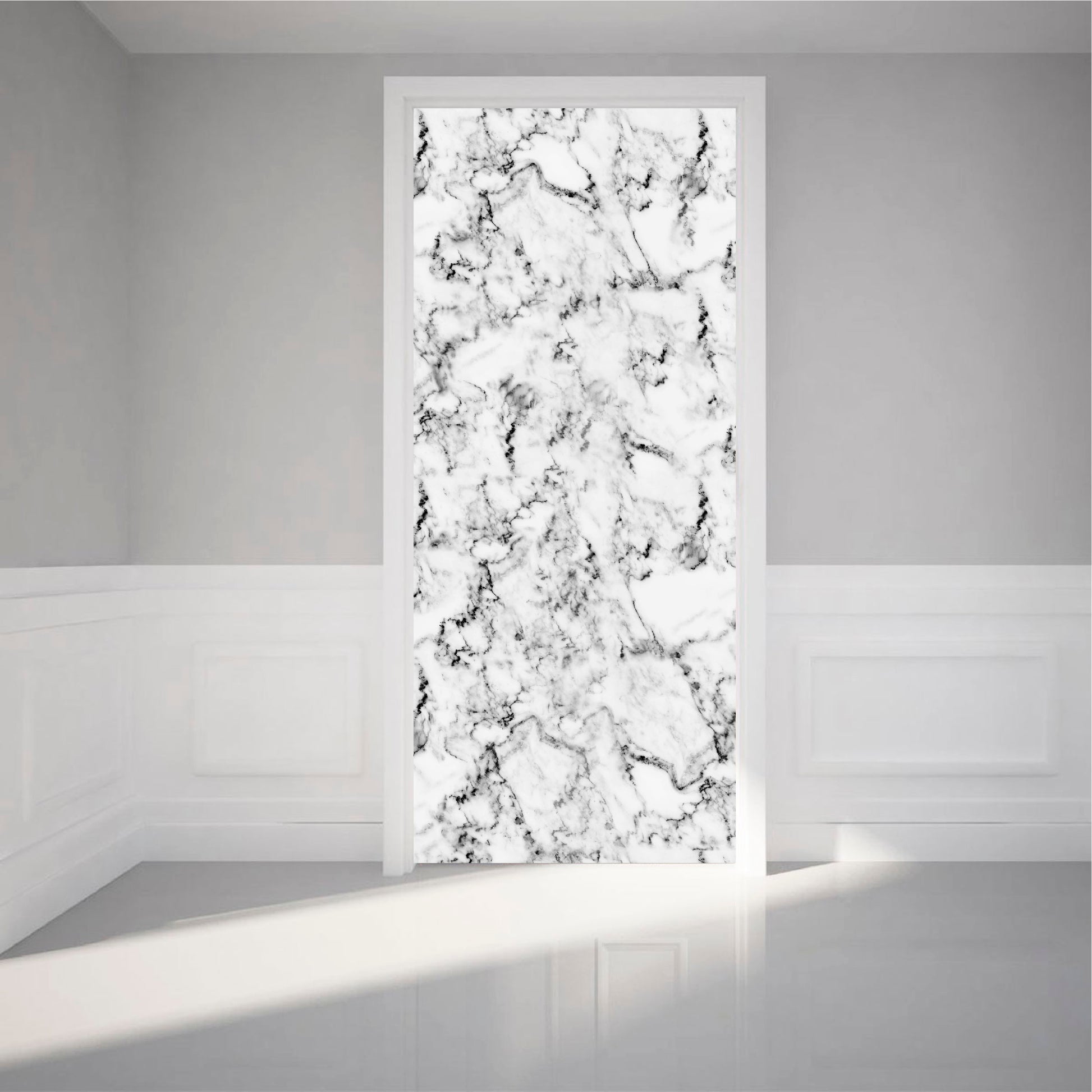Vinilo Decorativo Para Puertas Modelo Simil Marmol Brillante - VP018