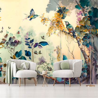 Mural Jardín Tropical Acuarelado - MT326