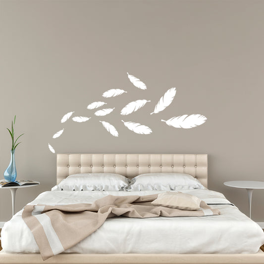 Vinilo Decorativo Plumas Volando - VDC054