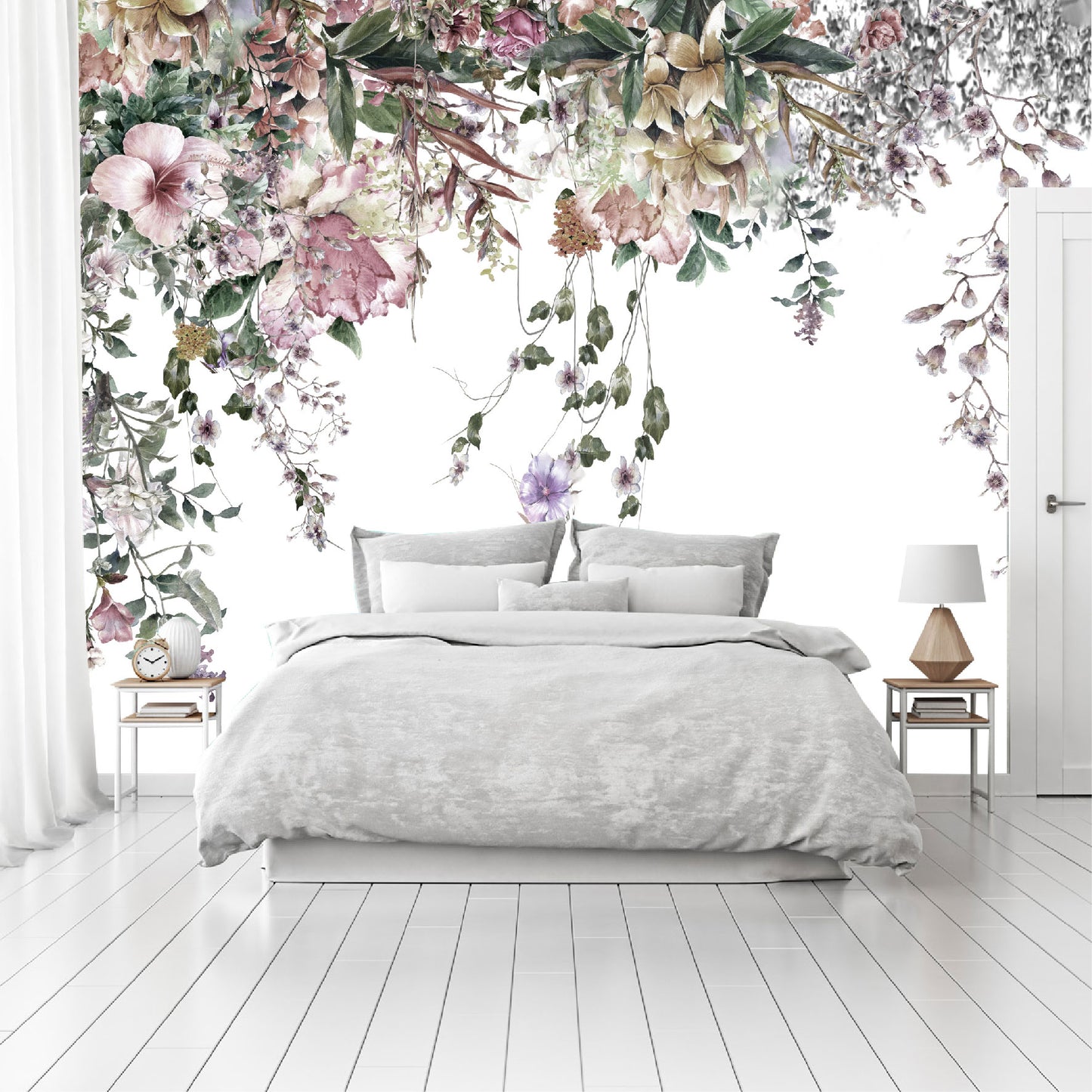 Mural Tropical Flores Primaverales de Colores - MT163