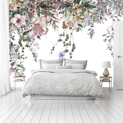 Mural Tropical Flores Primaverales de Colores - MT163