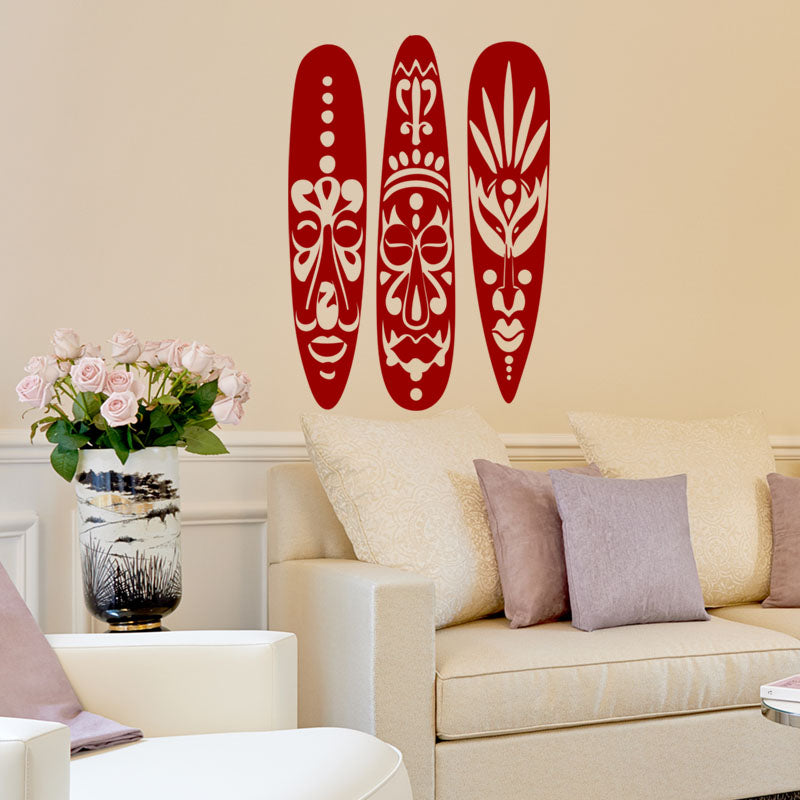 Vinilo Decorativo Mascaras Africanas - VDC048