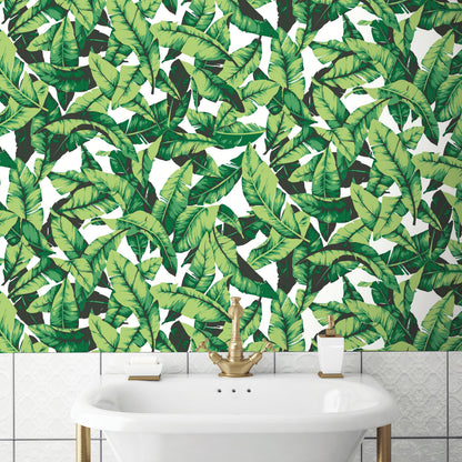Vinilo Mate Hojas Tropicales Mod 25