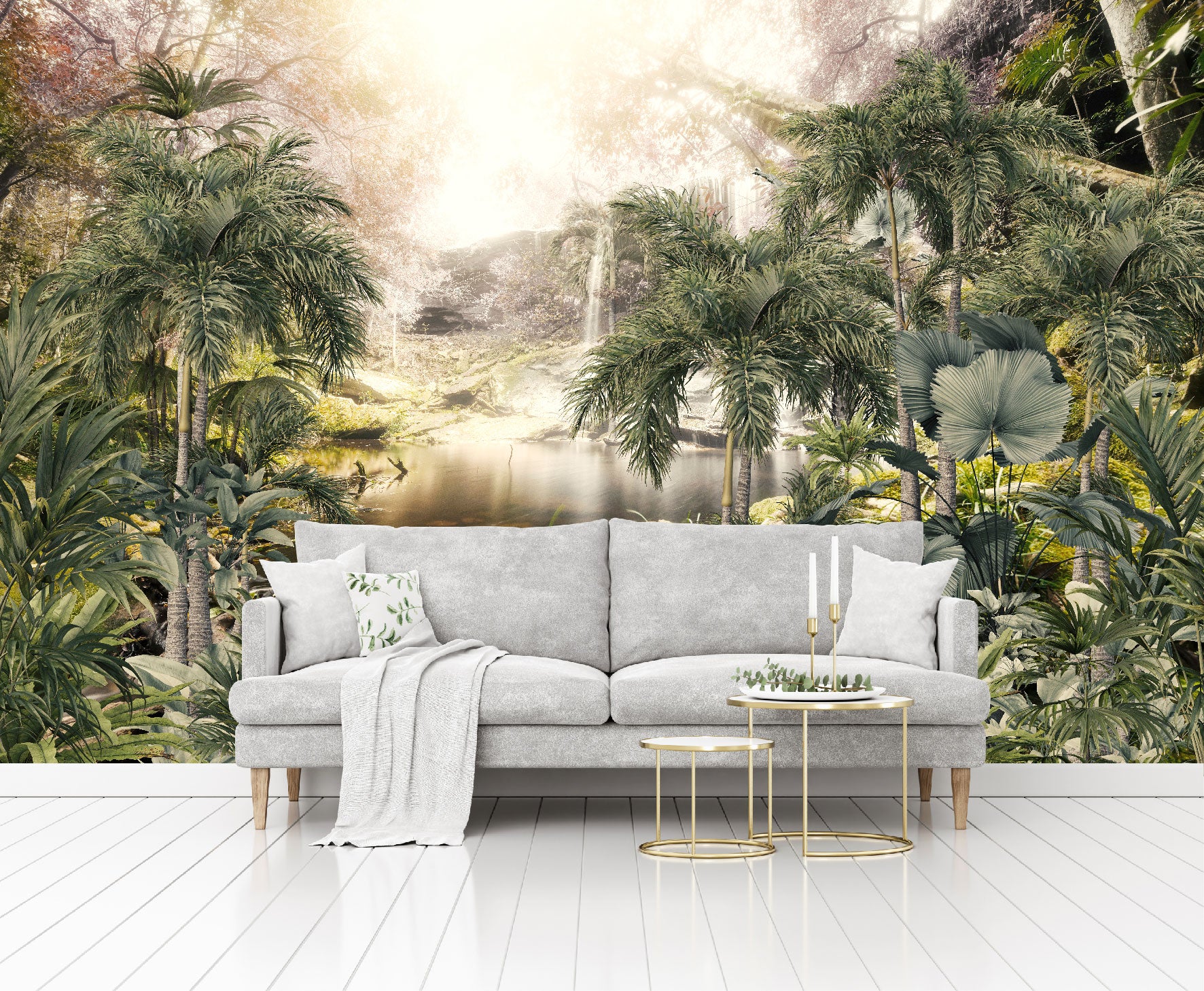 Mural Bosque Tropical con Lago - MT144