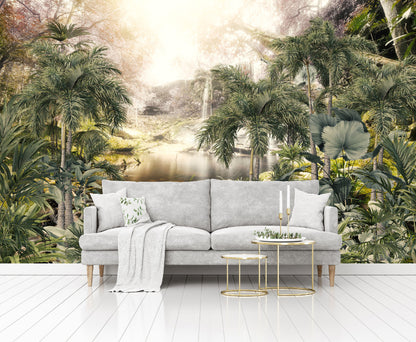 Mural Bosque Tropical con Lago - MT144