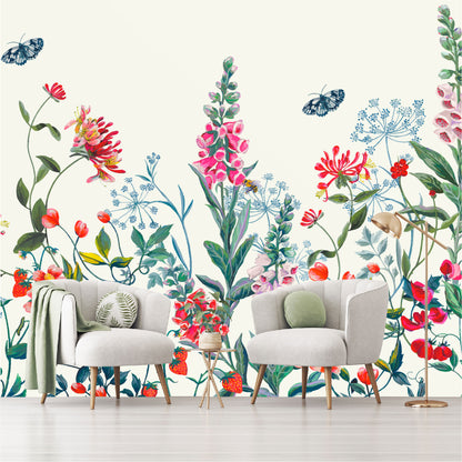 Mural Flores Botanicas Acuareladas - MT404