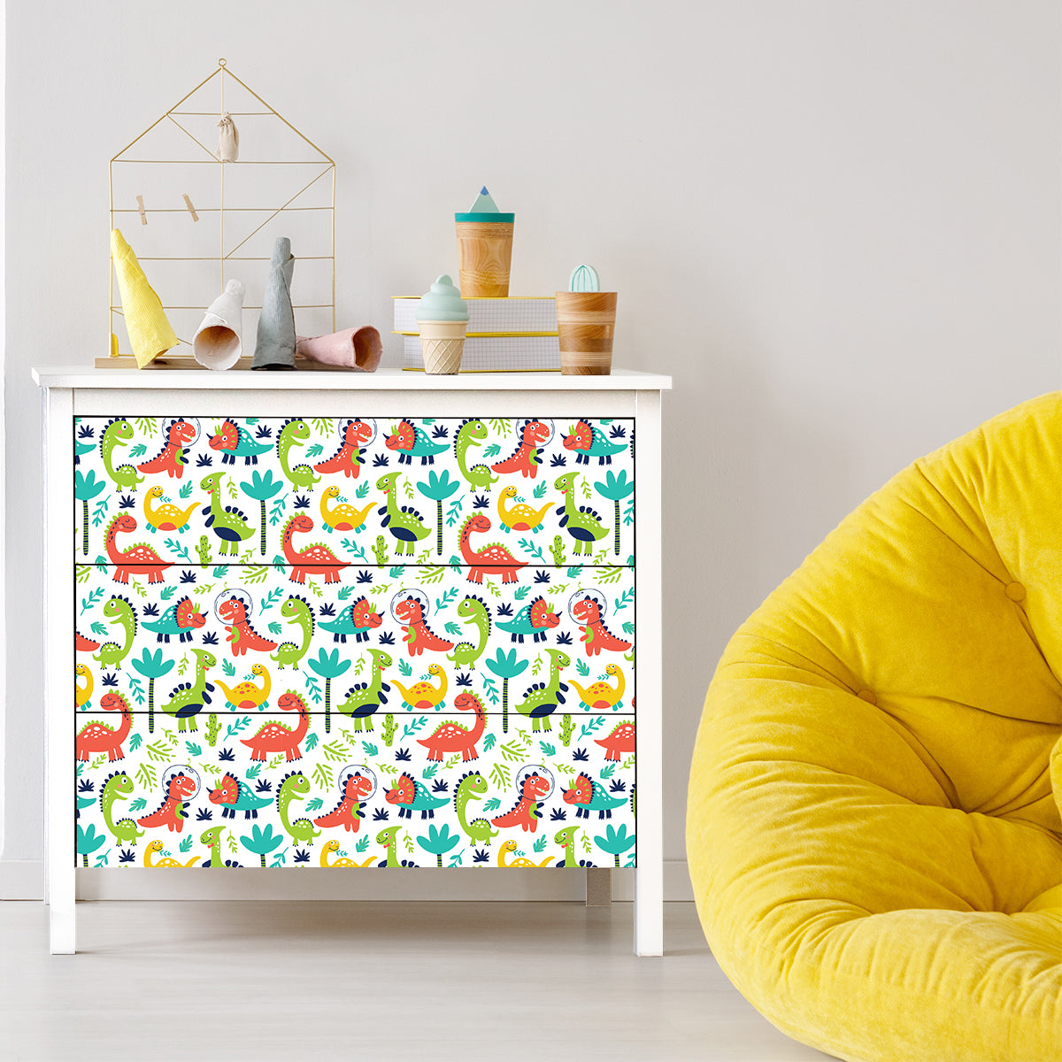 Vinilo para Muebles Dinosaurios Espaciales - MI079