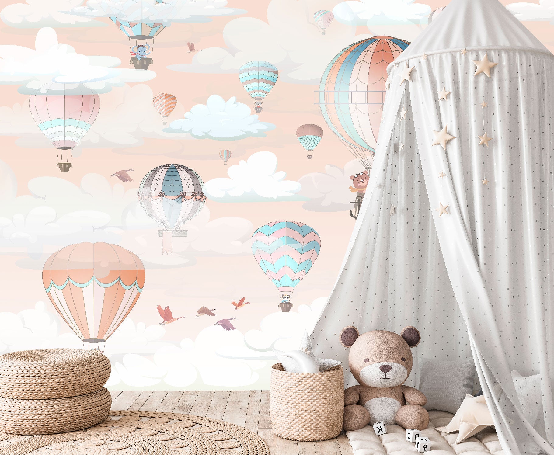 Mural Infantil Globos de Aire - MI054