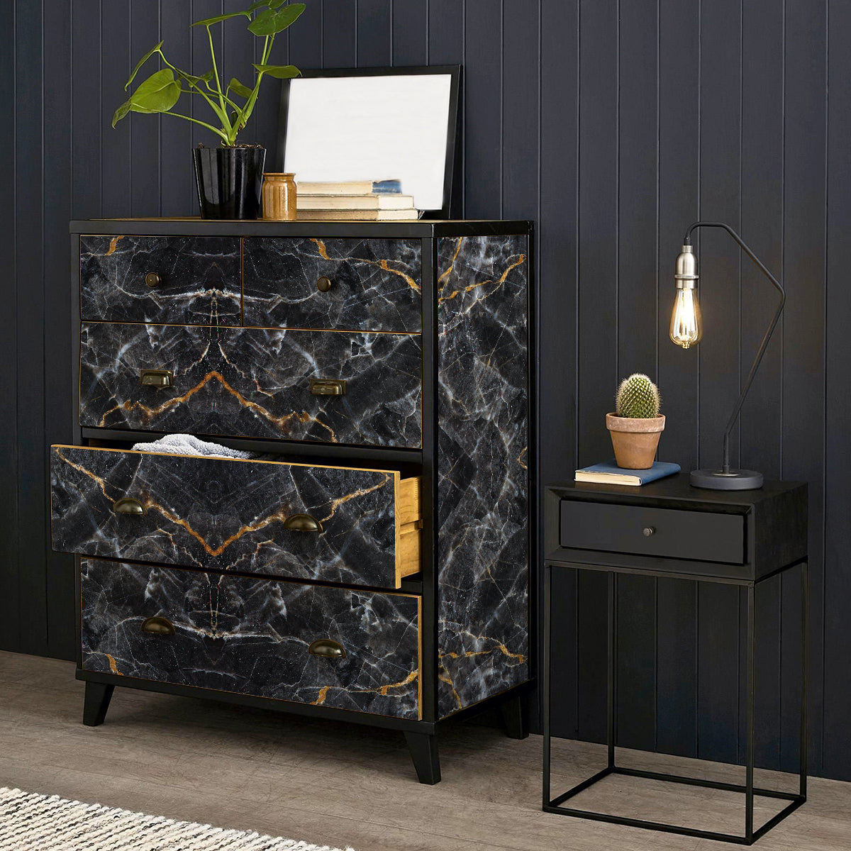 Vinilo Autoadhesivo Simil Marmol - 100x100cm - MM3178