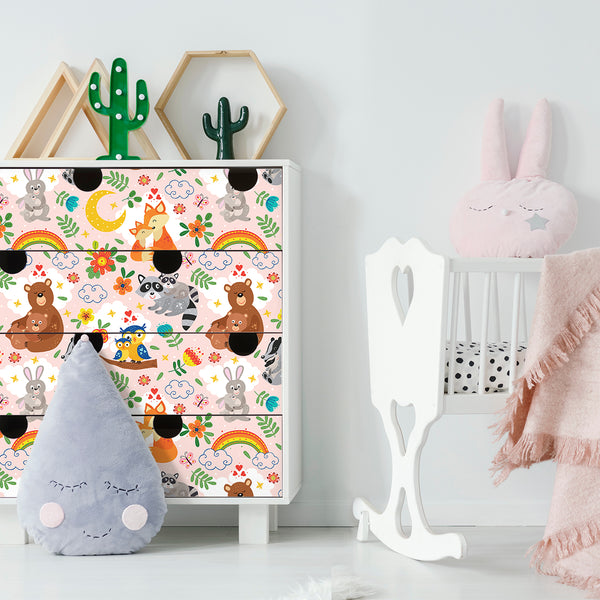 Vinilo para Muebles Animales Peluches - M139