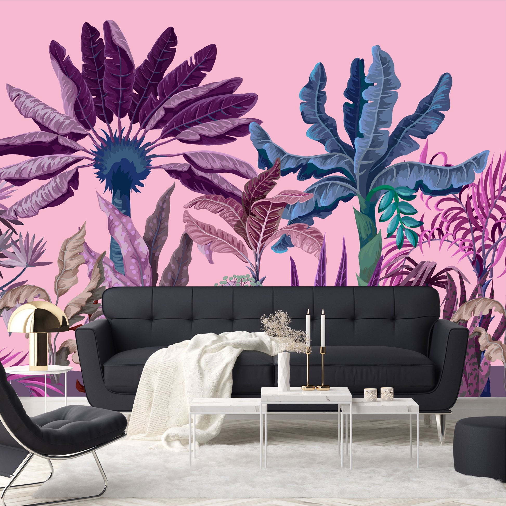 Mural Tropical Jungla Pink - MT225