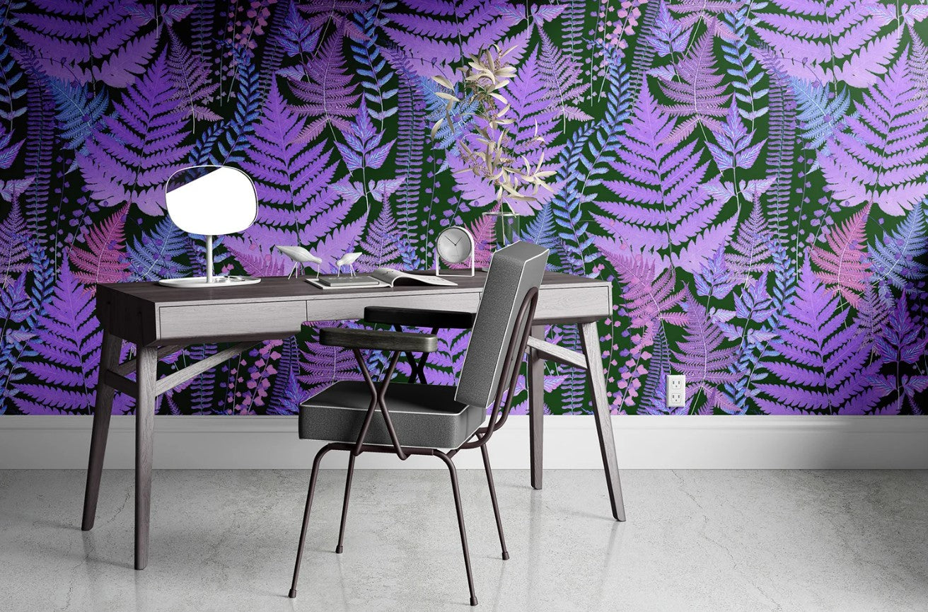 Mural Helechos Morados - MT468