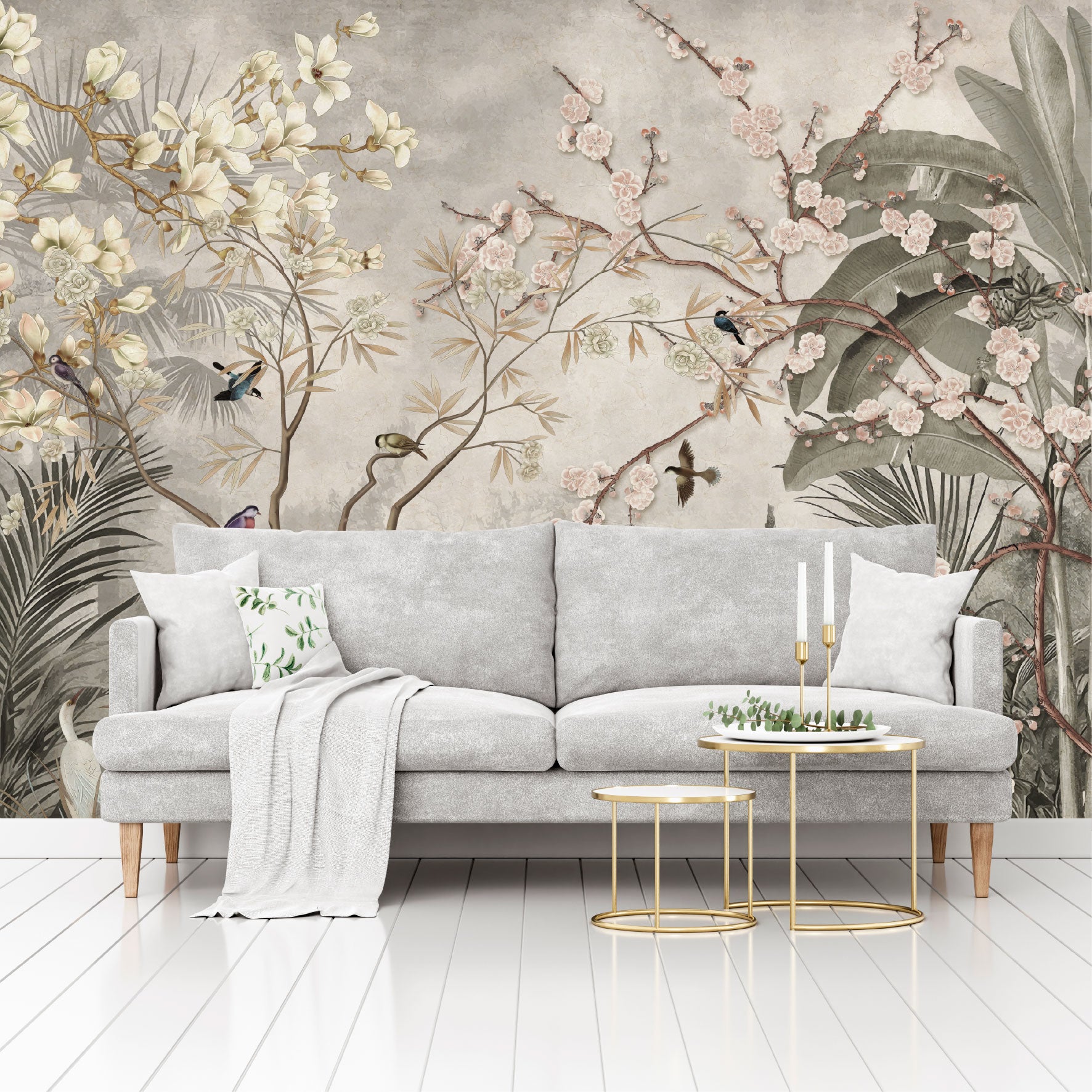 Mural Tropical Jardín Vintage - MT584