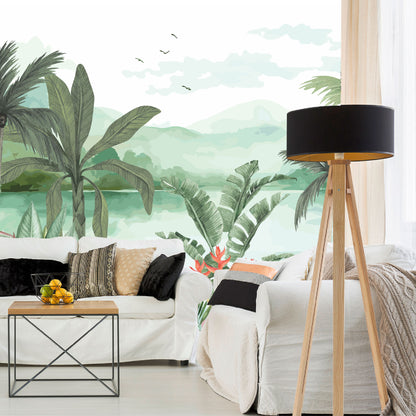 Mural Jungla Tropical Acuarelada - MT573