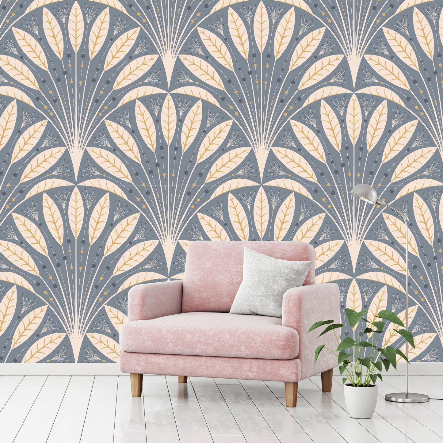 Patrón Hojas Mágicas - MT554 - Gris, Marrón, Beige