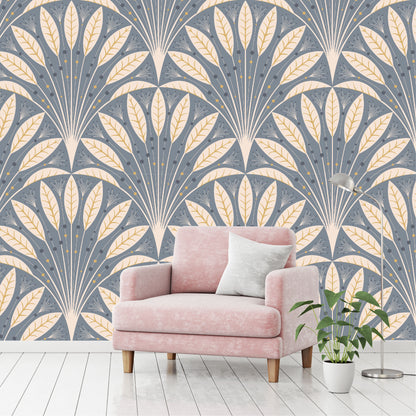 Patrón Hojas Mágicas - MT554 - Gris, Marrón, Beige