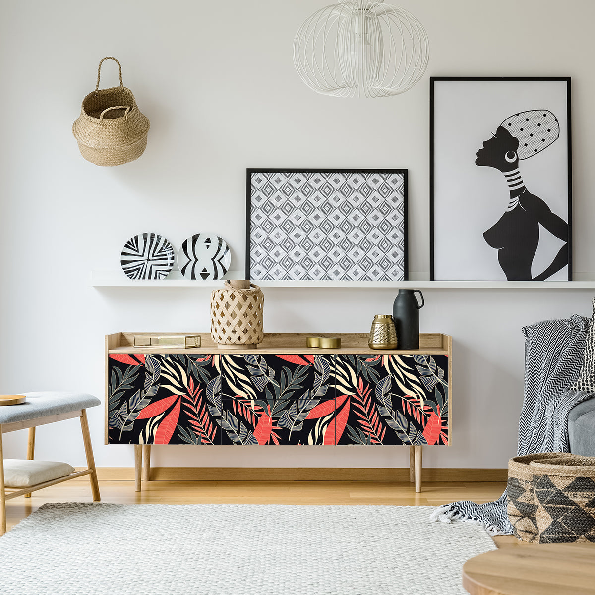 Vinilo Tropical para Muebles Modelo 1309