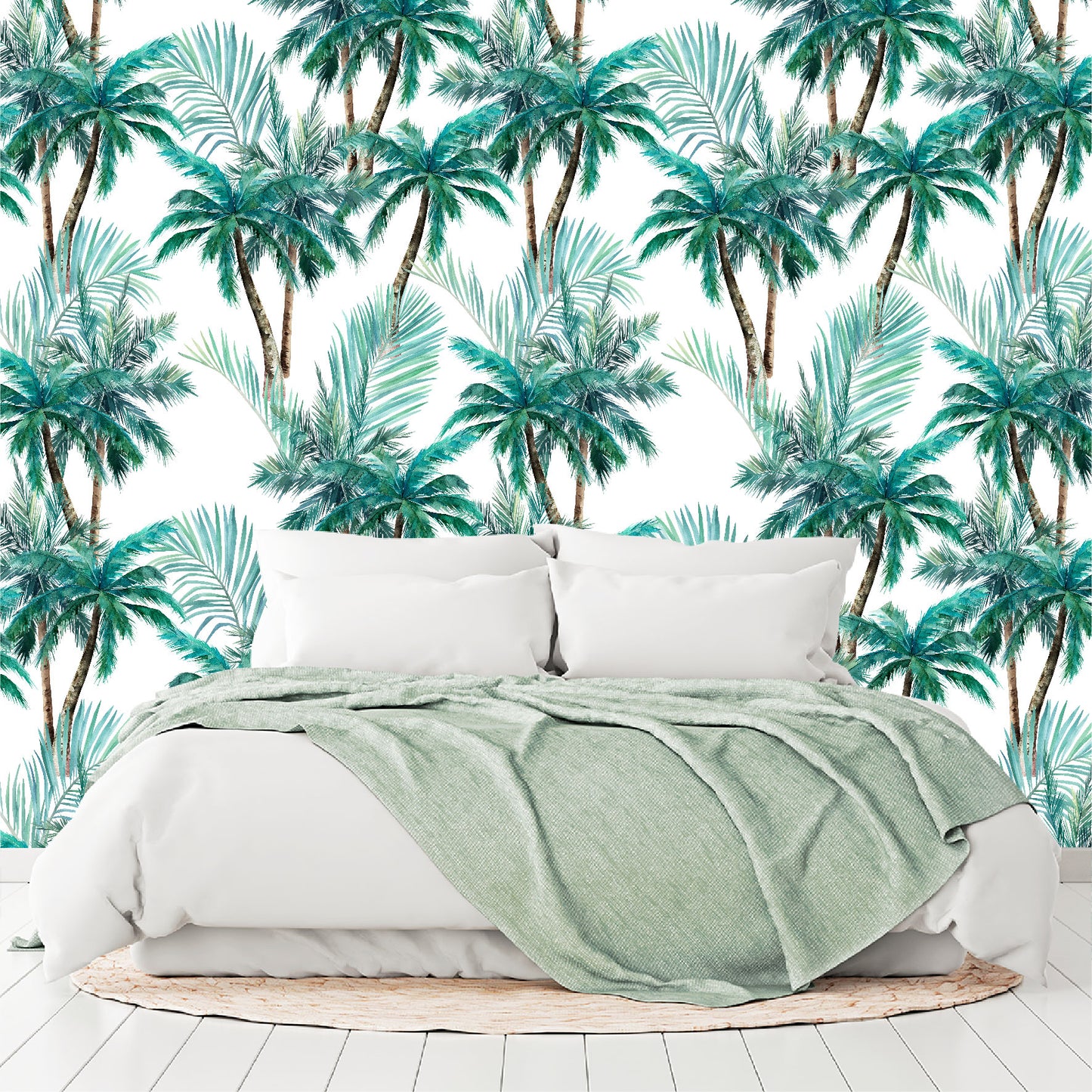 Mural Hojas con Palmeras Tropicales - MT117