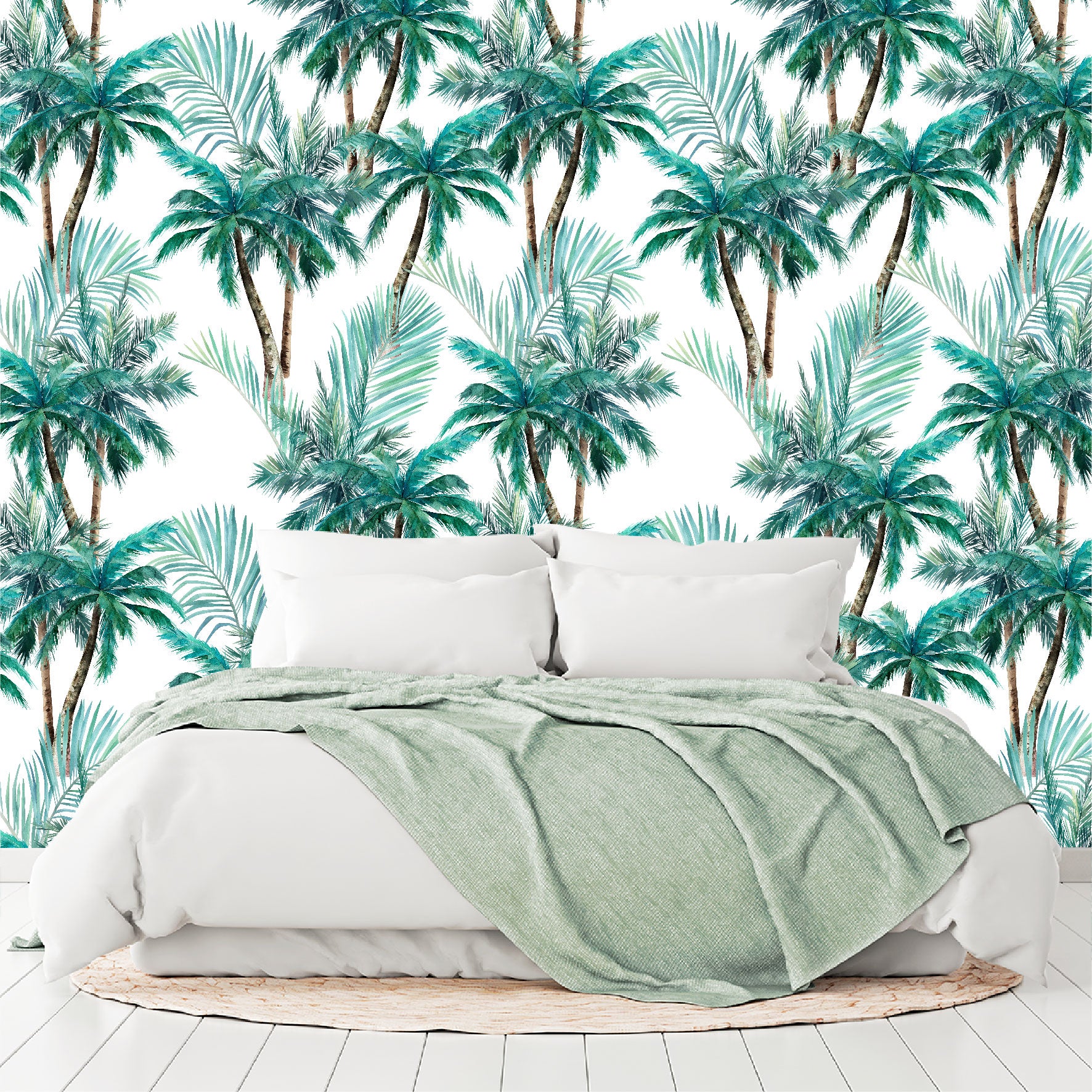 Mural Hojas con Palmeras Tropicales - MT117
