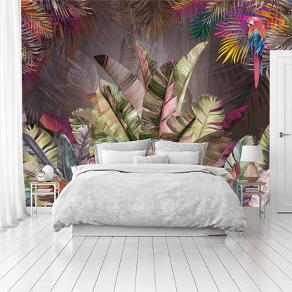 Mural Hojas Tropicales Coloridas  - MT437