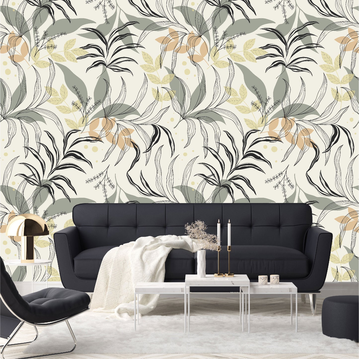 Mural Hojas Tropicales - MT377