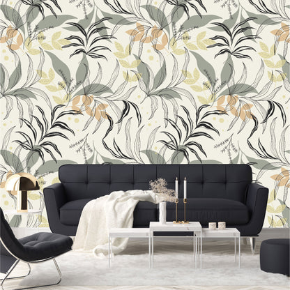 Mural Hojas Tropicales - MT377