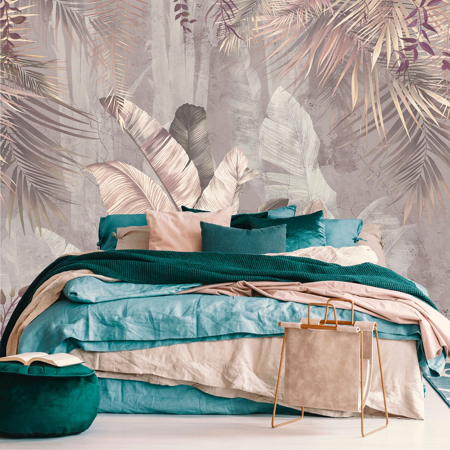 Mural Hojas Tropicales Vintage - MT481