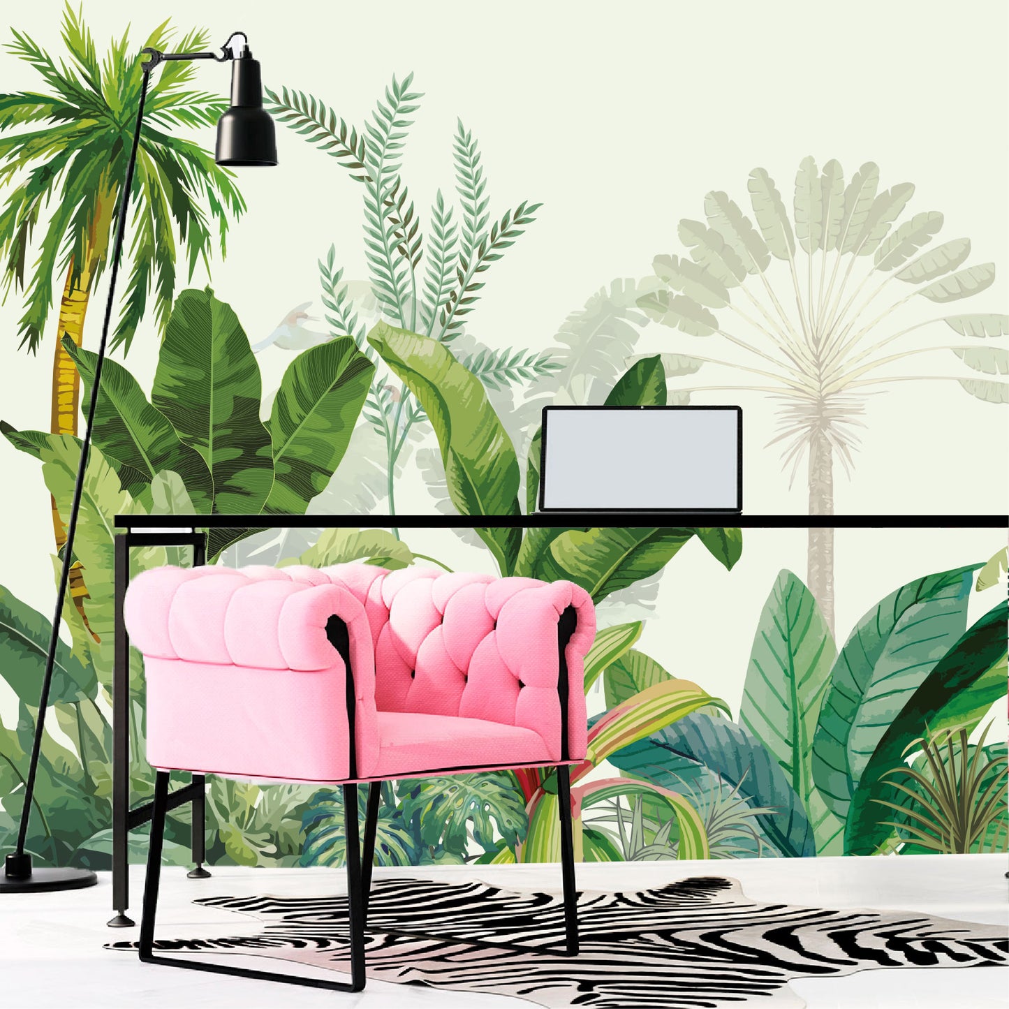 Mural Selva Tropical Ilustrada - MT575