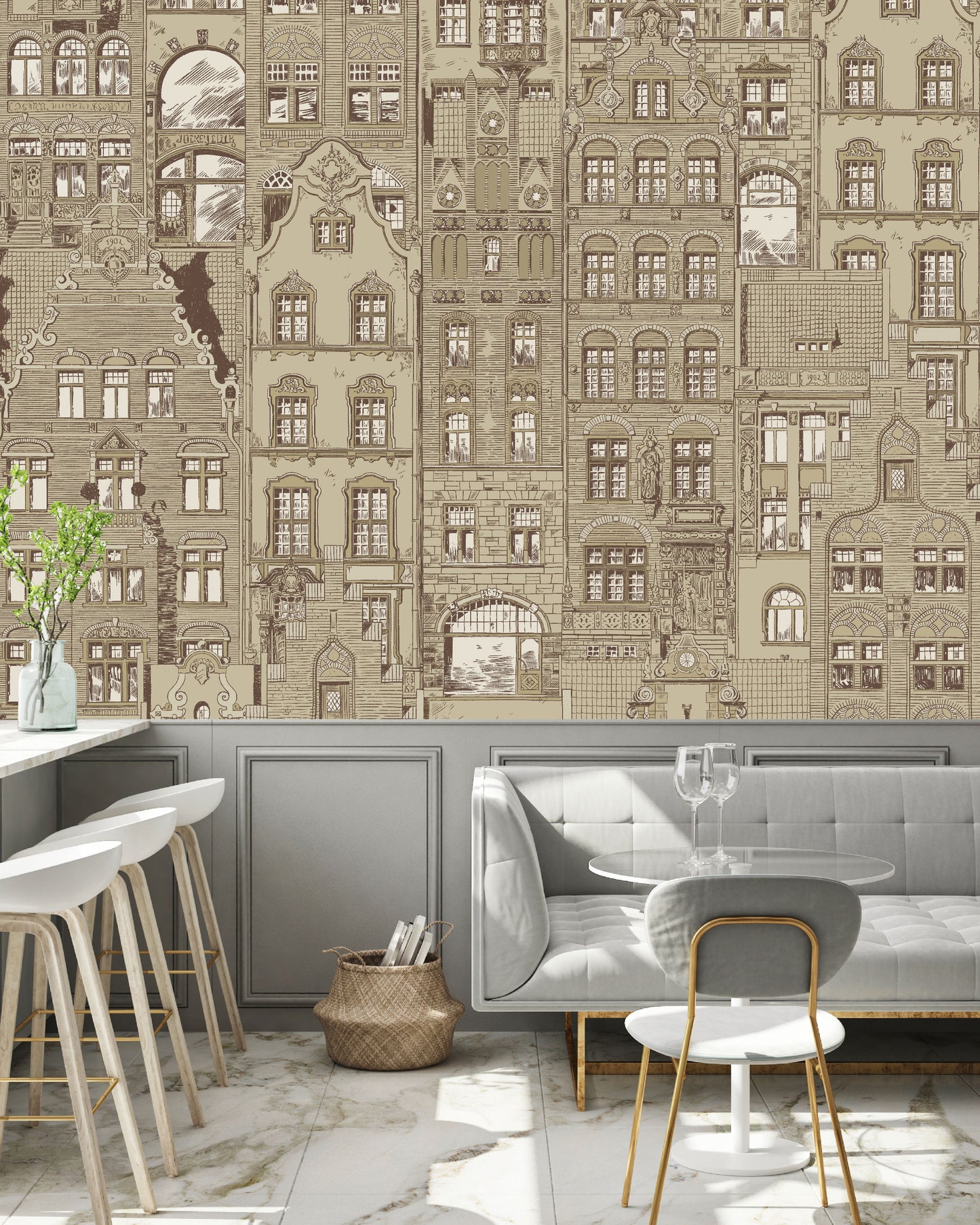 Mural Amsterdam Beige - Modelo VCORP 001