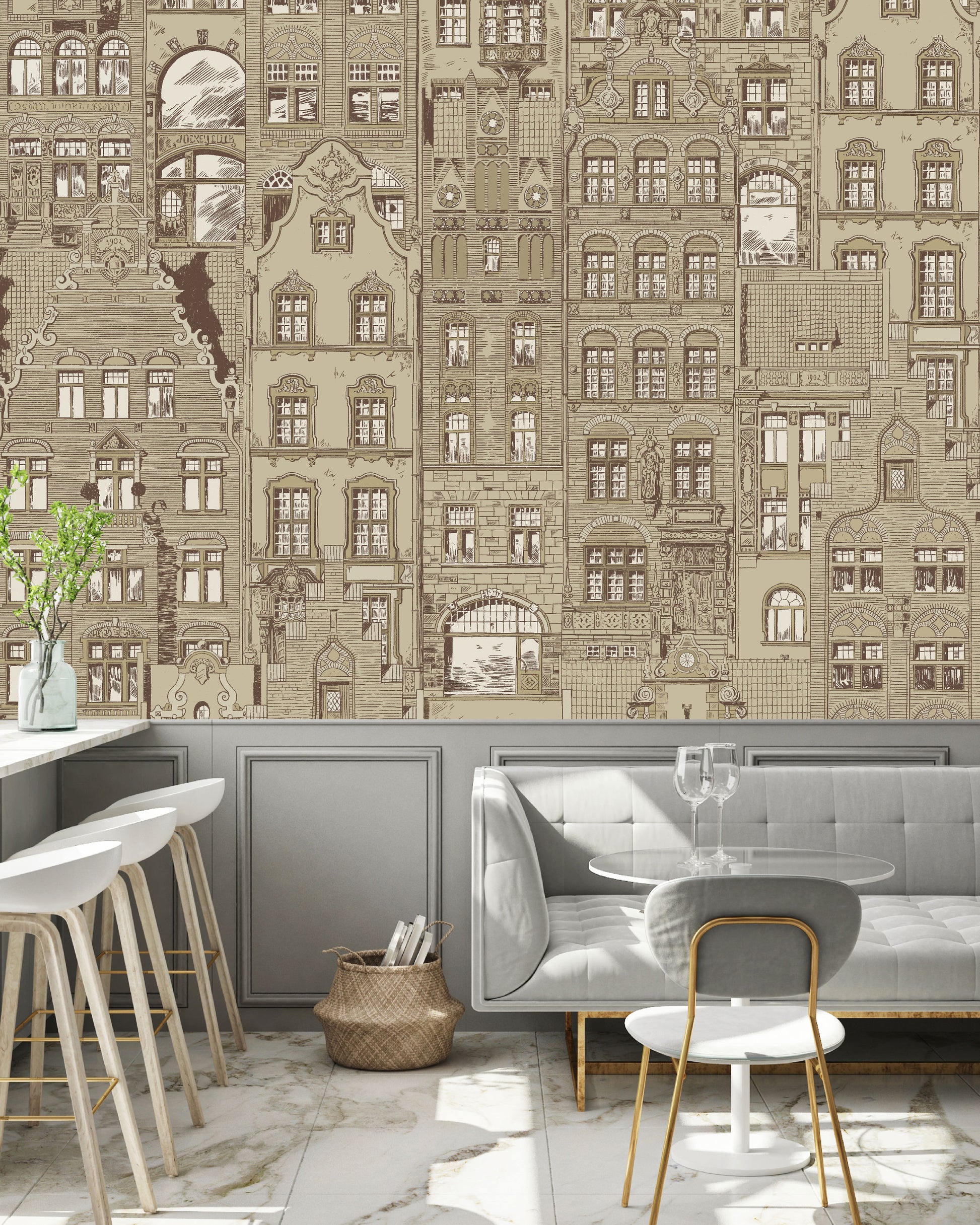 Mural Amsterdam Beige - Modelo VCORP 001