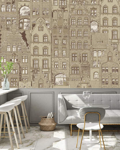 Mural Amsterdam Beige - Modelo VCORP 001