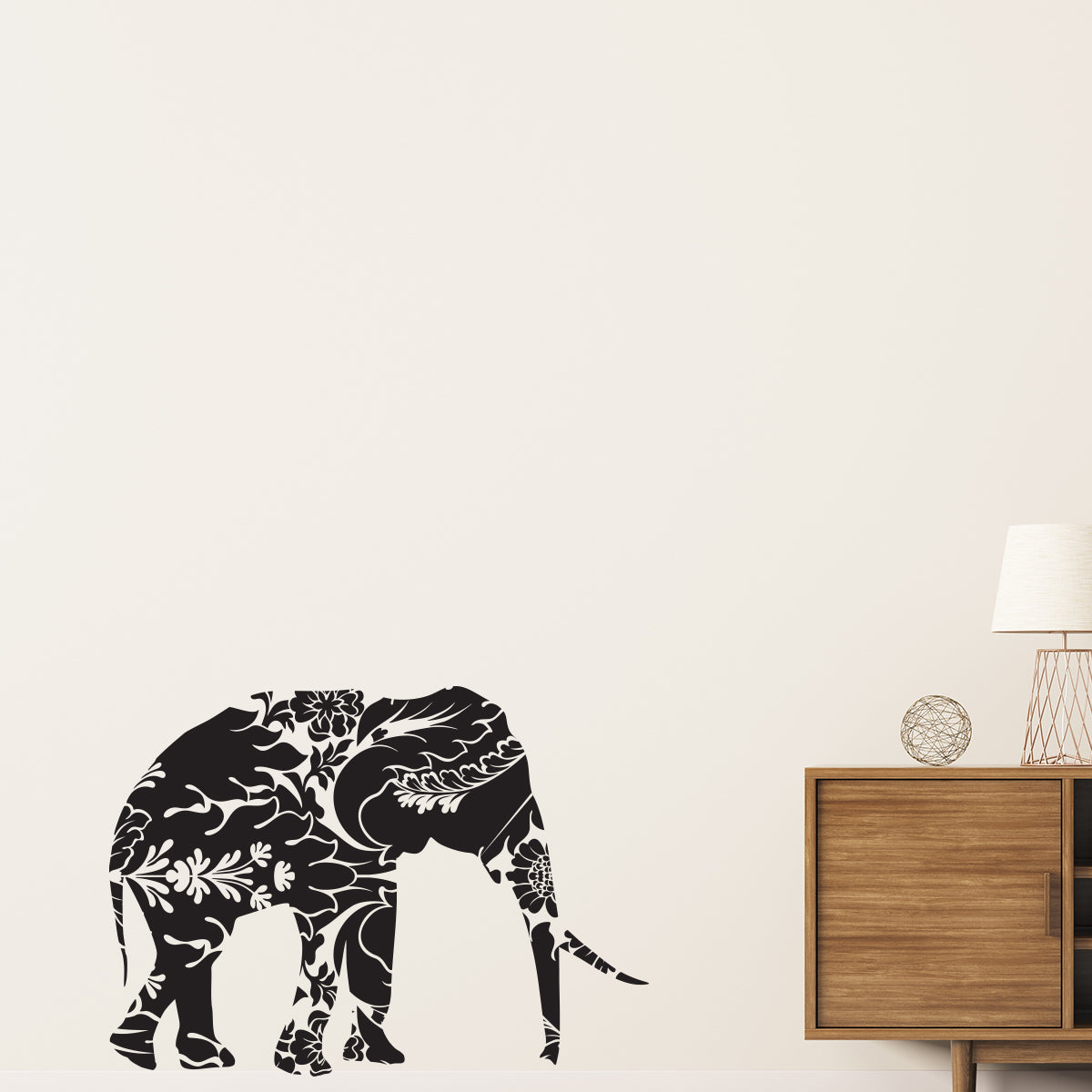 Vinilo Decorativo - Elefante con diseño - VDC031