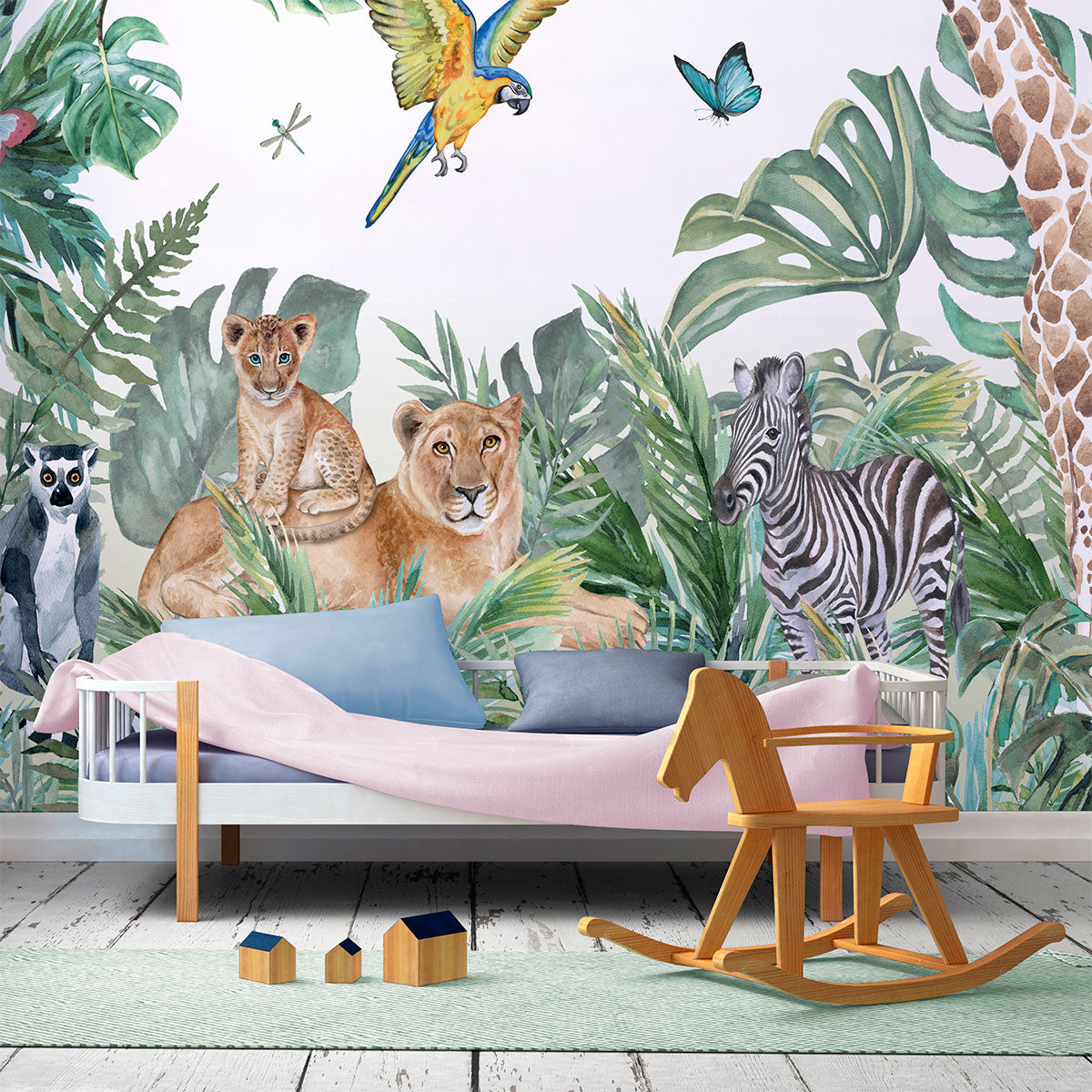 Mural Jungla con Animales del Sabana - MT134