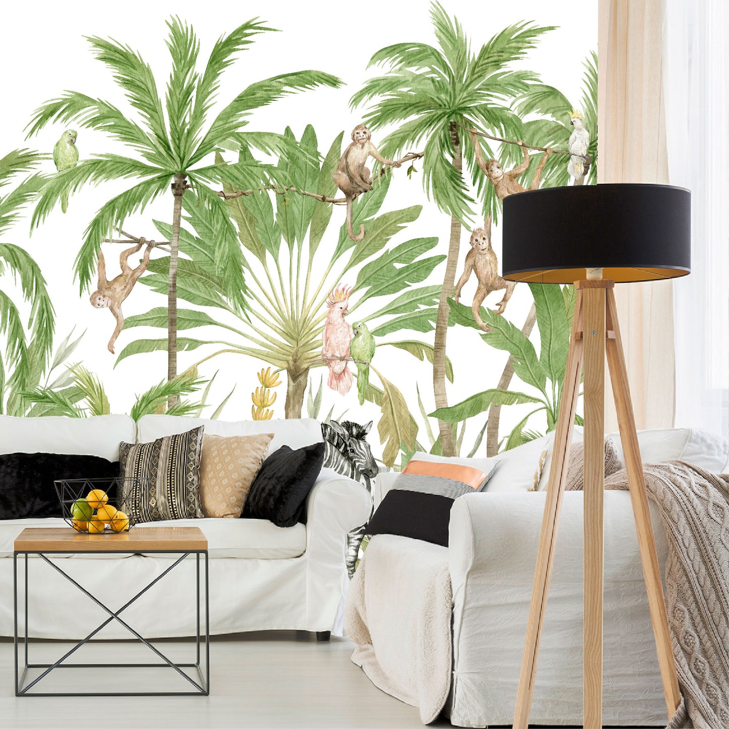 Mural Jungla Tropical con Animales - MT485