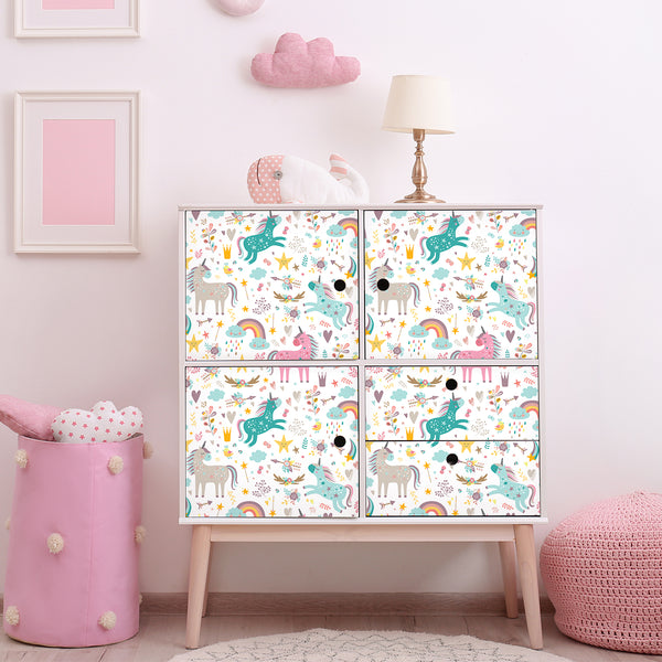 Vinilo para Muebles Unicornios Encantados - MI067