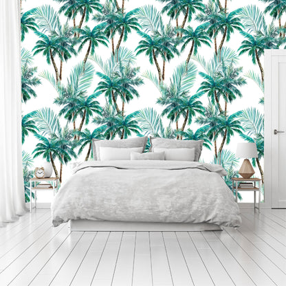 Mural Hojas con Palmeras Tropicales - MT117