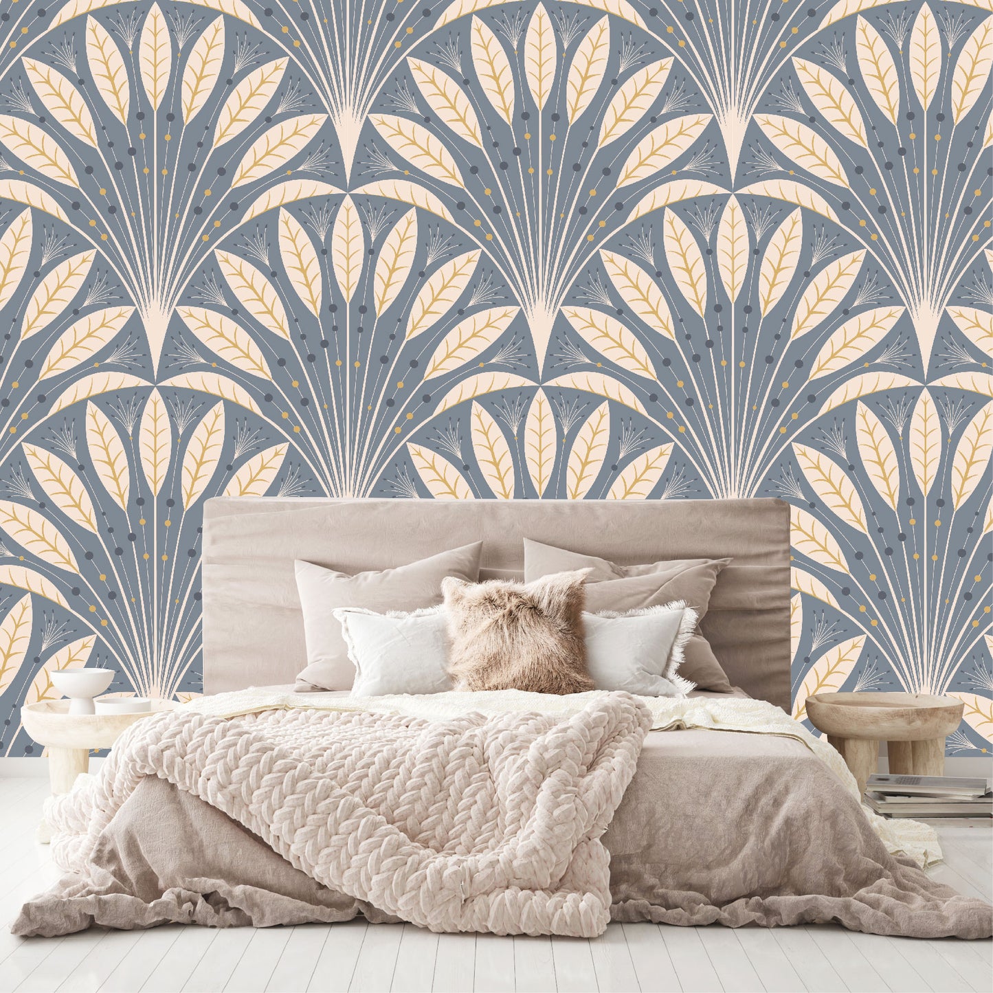 Patrón Hojas Mágicas - MT554 - Gris, Marrón, Beige