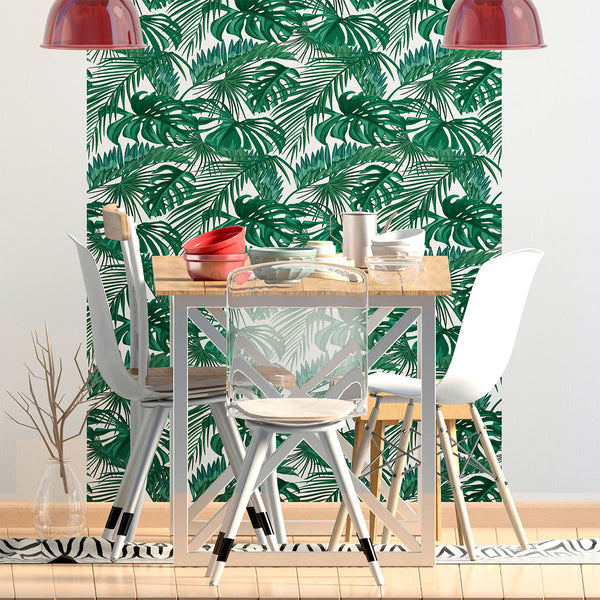 Vinilo Mate Hojas Tropicales Mod 324