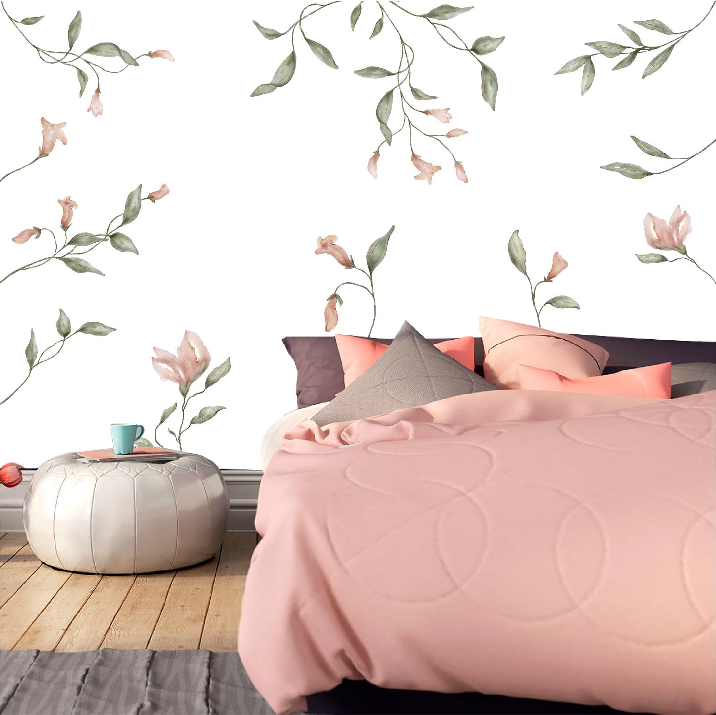 Mural Flores Acuareladas  - MT442