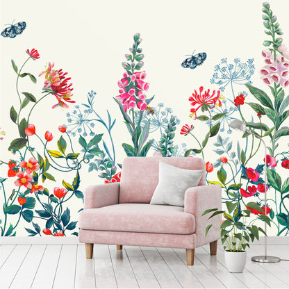 Mural Flores Botanicas Acuareladas - MT404