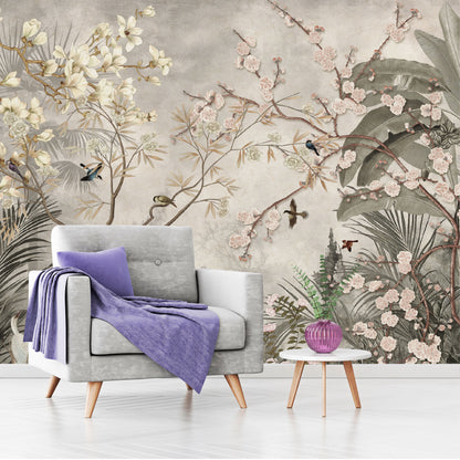 Mural Tropical Jardín Vintage - MT584