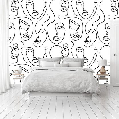 Mural Escandinavo Caras - ME012