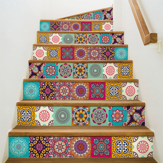 Vinilo Autoadhesivo Para Escaleras Pack por 2 unidades Modelo 004 Mandalas