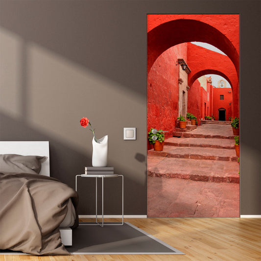 Vinilo Decorativo Para Puertas - Ambiente Mediterráneo - VP007
